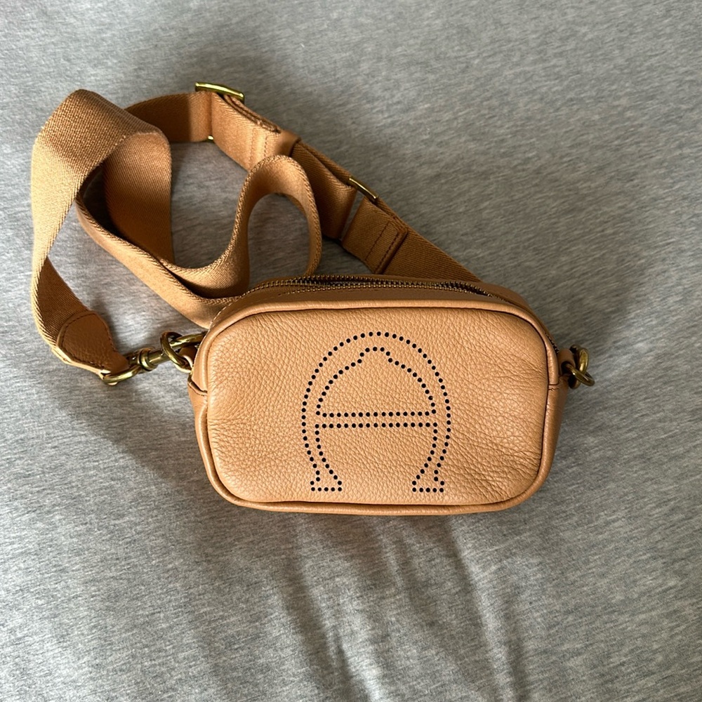 Etienne Aigner Leather Stella Mini Crossbody Bag - Light Brown